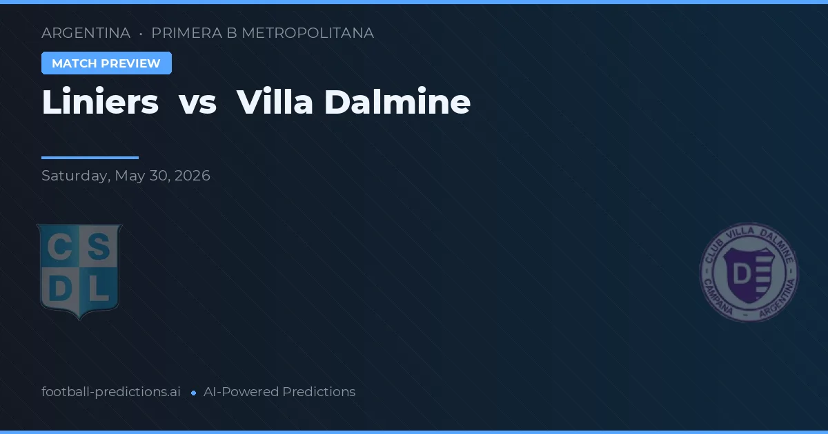 Liniers vs Villa Dálmine — matchtips och förhandstitt