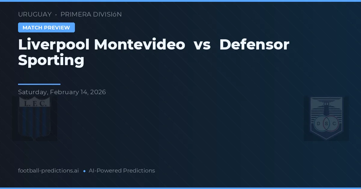 Liverpool Montevideo vs Defensor Sporting — matchtips och förhandstitt