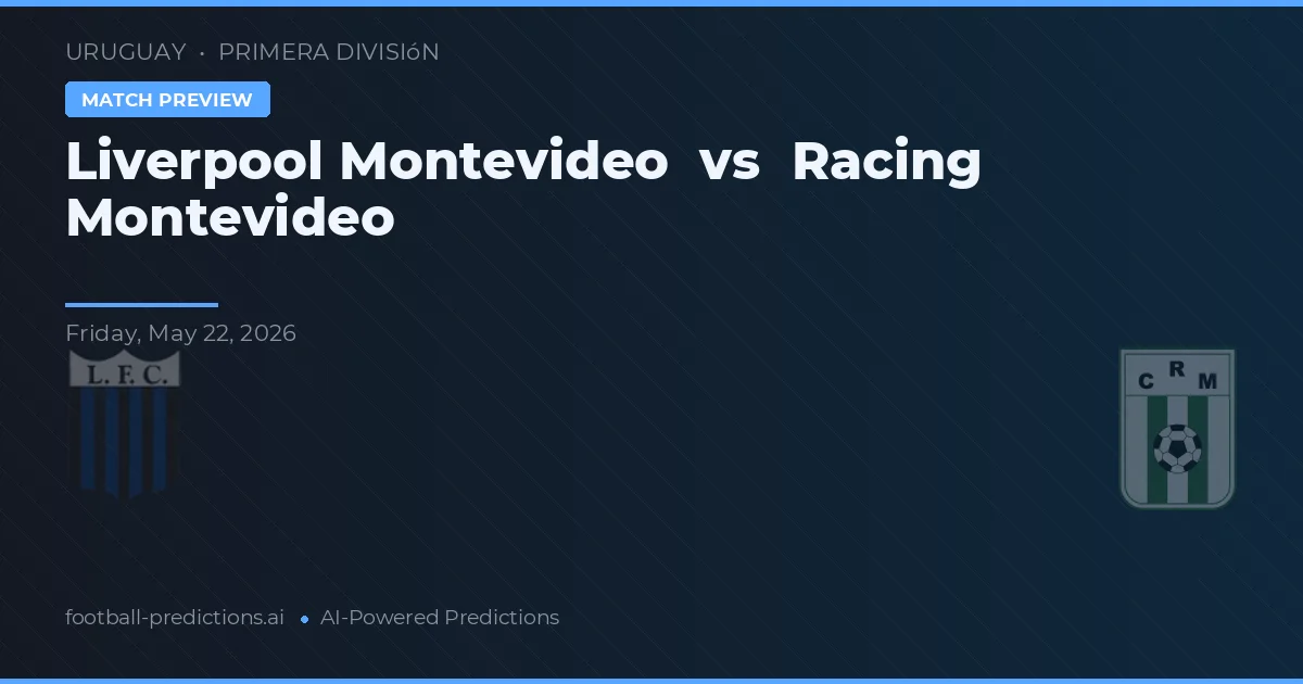 Liverpool Montevideo vs Racing Montevideo — matchtips och förhandstitt