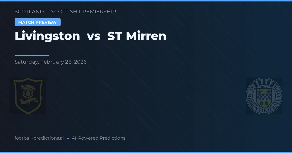 Livingston vs ST Mirren — matchtips och förhandstitt