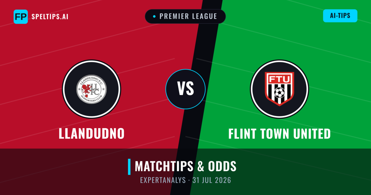 Llandudno vs Flint Town United — matchtips och förhandstitt