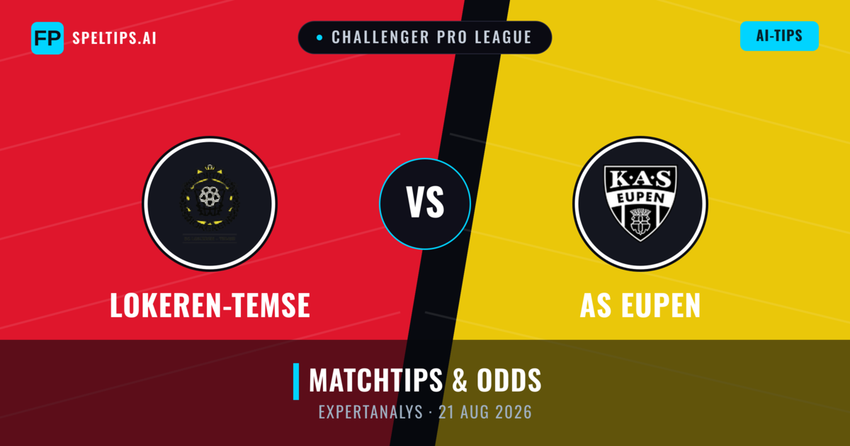Lokeren-Temse vs AS Eupen — matchtips och förhandstitt