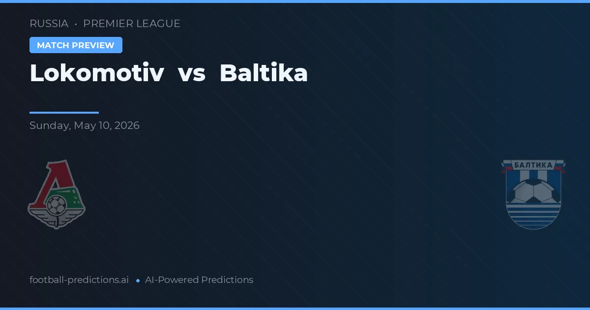 Lokomotiv Moskva vs Baltika — matchtips och förhandstitt