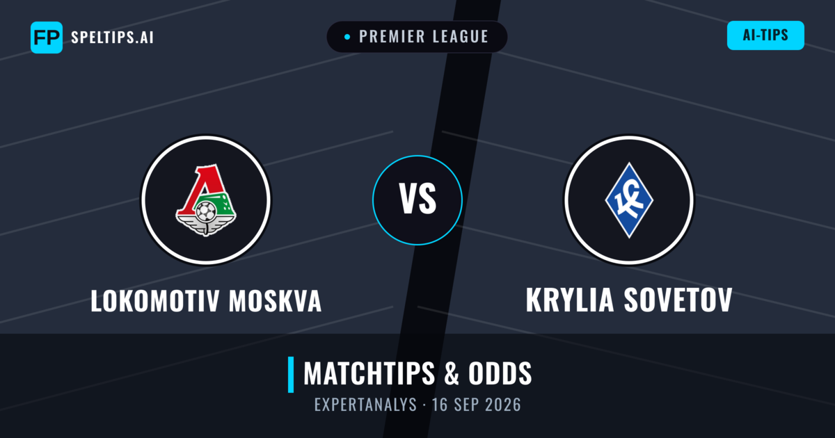 Lokomotiv Moskva vs Krylia Sovetov — matchtips och förhandstitt