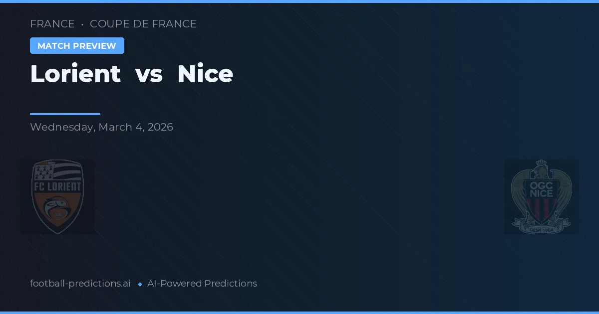 Lorient vs Nice — matchtips och förhandstitt