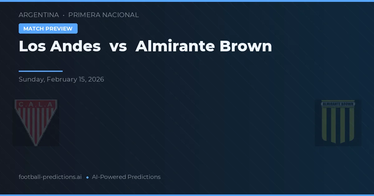Los Andes vs Almirante Brown — matchtips och förhandstitt