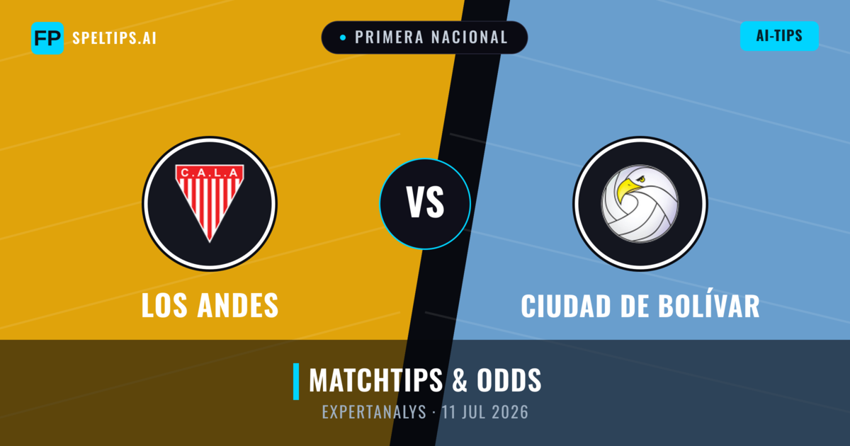 Los Andes vs Ciudad de Bolívar — matchtips och förhandstitt