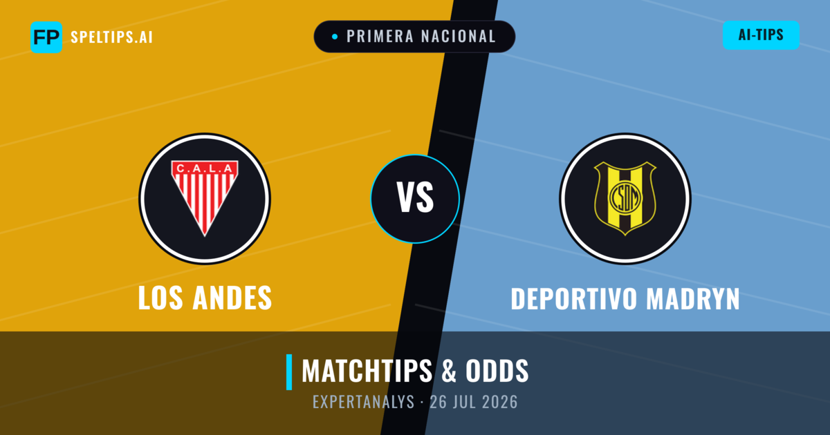 Los Andes vs Deportivo Madryn — matchtips och förhandstitt