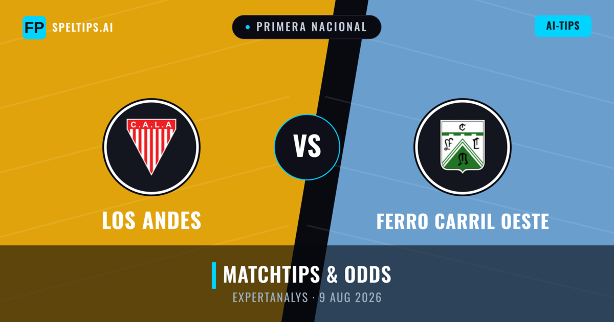 Los Andes vs Ferro Carril Oeste — matchtips och förhandstitt