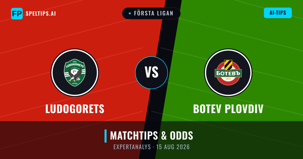 Ludogorets vs Botev Plovdiv — matchtips och förhandstitt