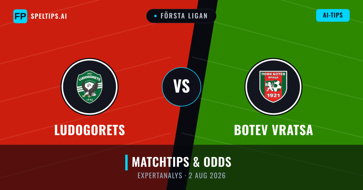 Ludogorets vs Botev Vratsa — matchtips och förhandstitt