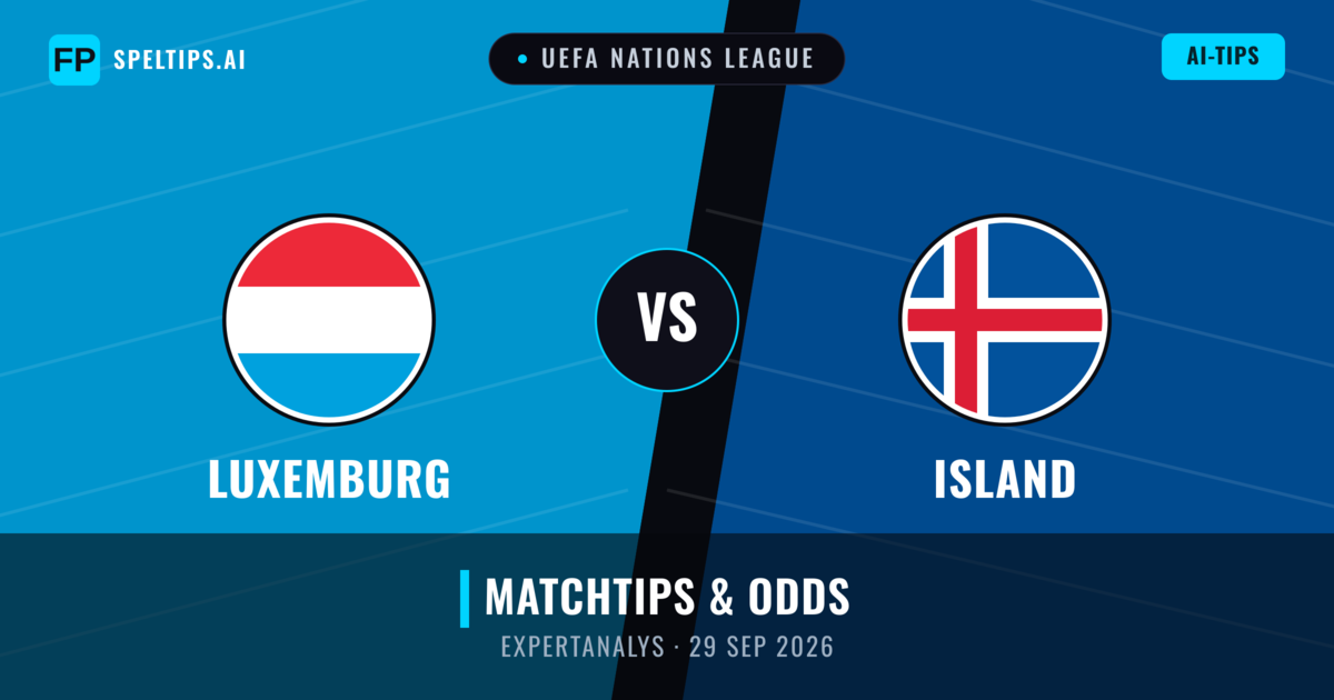 Luxemburg vs Island — matchtips och förhandstitt