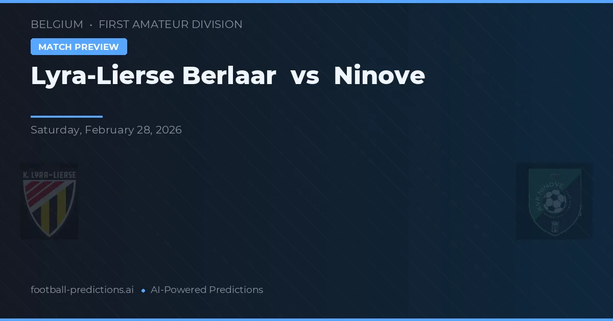 Lyra-Lierse Berlaar vs Ninove — matchtips och förhandstitt
