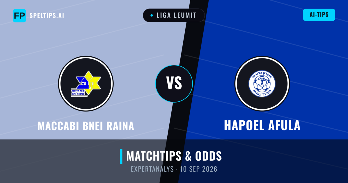 Maccabi Bnei Raina vs Hapoel Afula — matchtips och förhandstitt