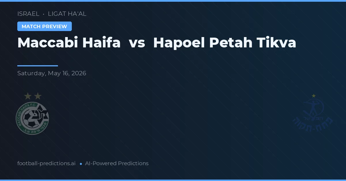 Maccabi Haifa vs Hapoel Petah Tikva — matchtips och förhandstitt