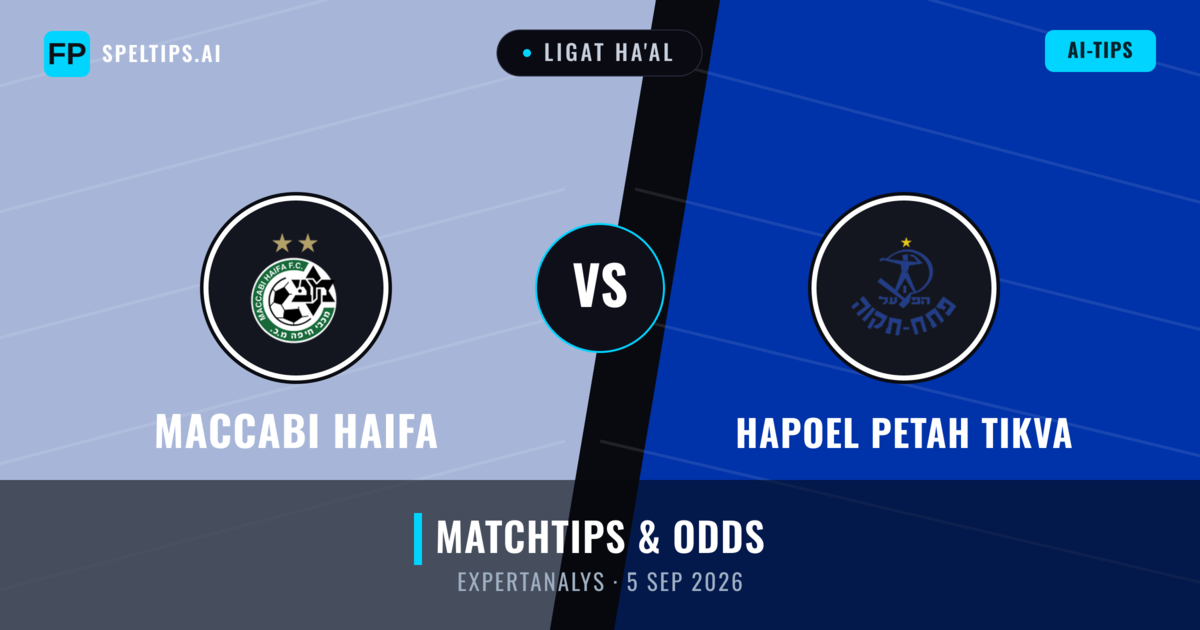 Maccabi Haifa vs Hapoel Petah Tikva — matchtips och förhandstitt