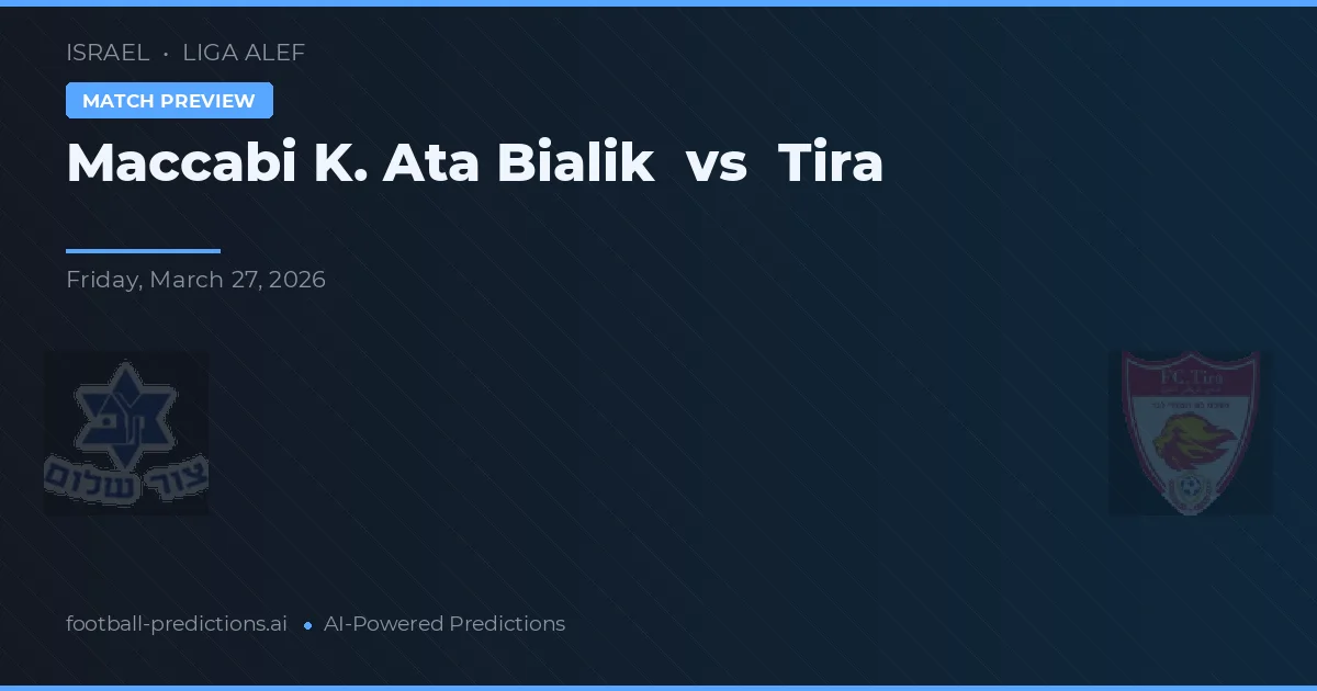 Maccabi K. Ata Bialik vs Tira — matchtips och förhandstitt
