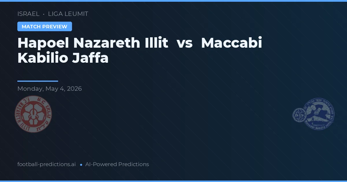 Maccabi Kabilio Jaffa vs Hapoel Nazareth Illit — matchtips och förhandstitt