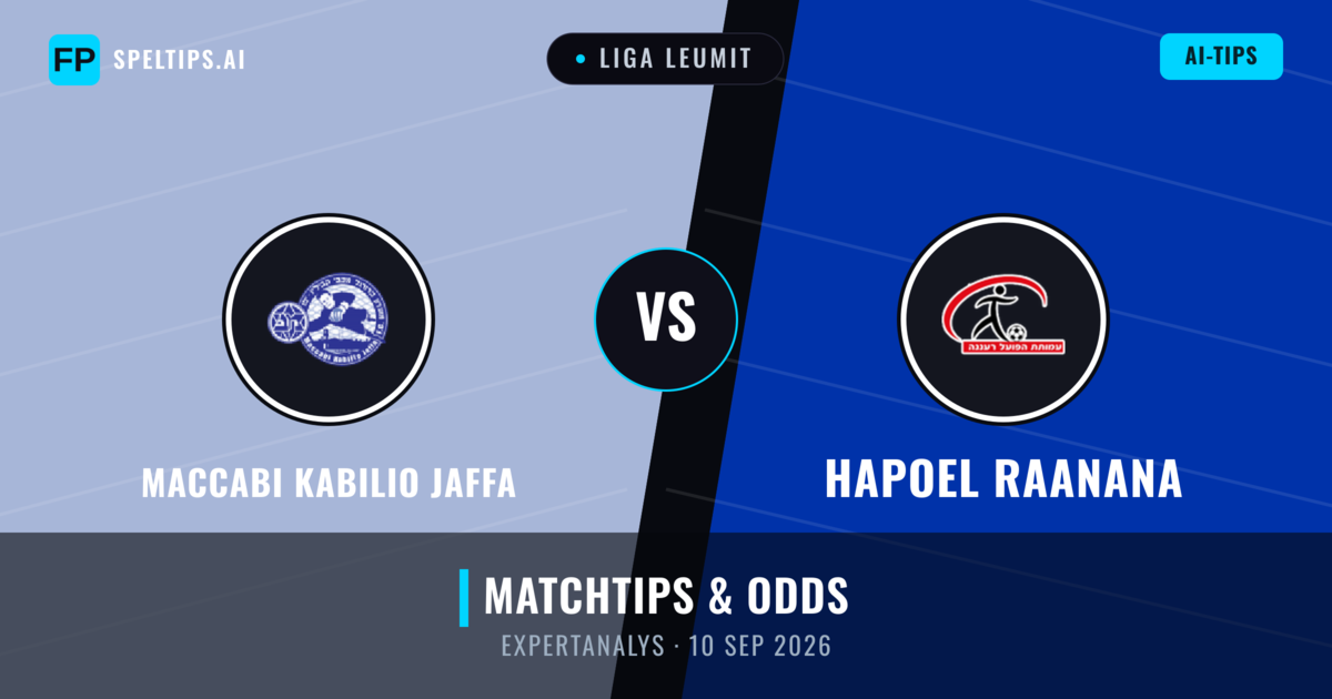 Maccabi Kabilio Jaffa vs Hapoel Raanana — matchtips och förhandstitt