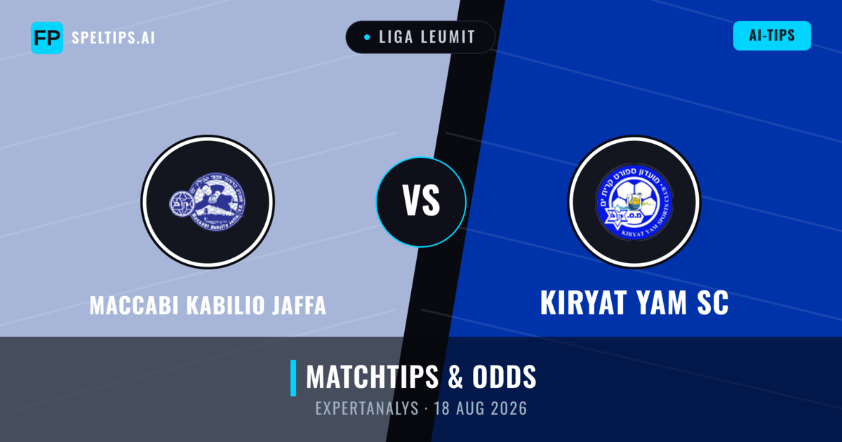 Maccabi Kabilio Jaffa vs Kiryat Yam SC — matchtips och förhandstitt
