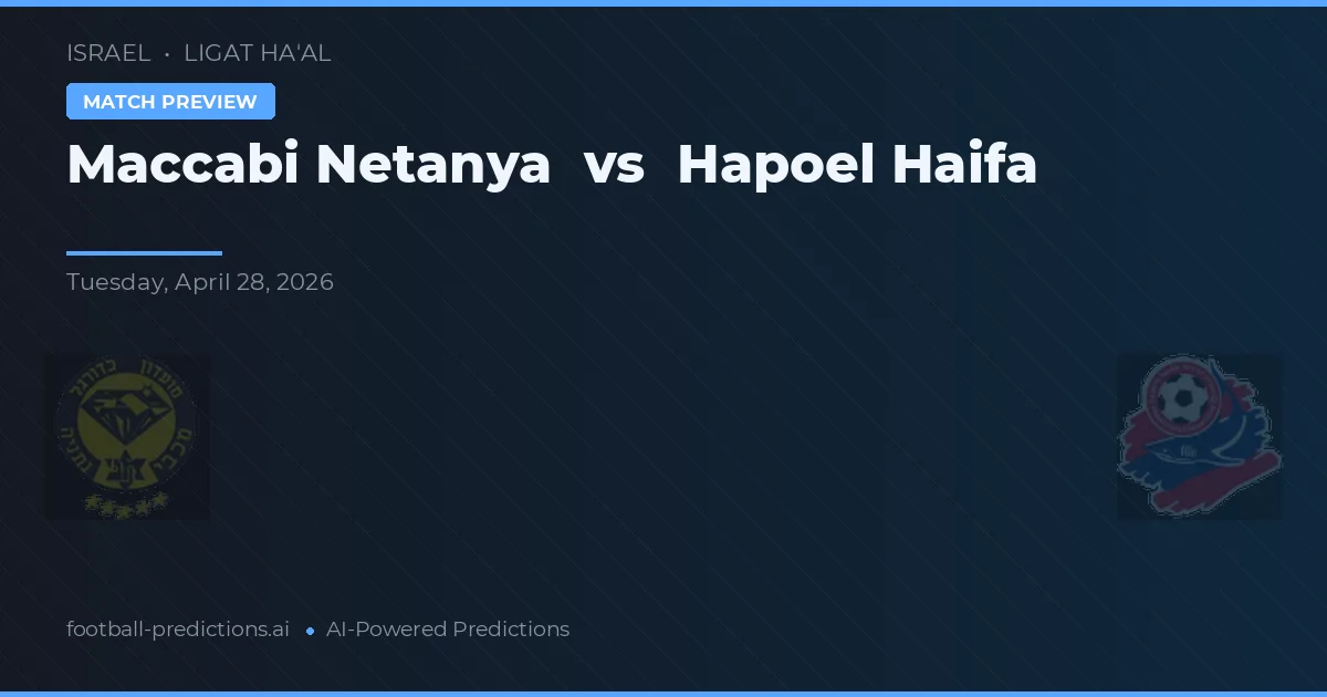 Maccabi Netanya vs Hapoel Haifa — matchtips och förhandstitt