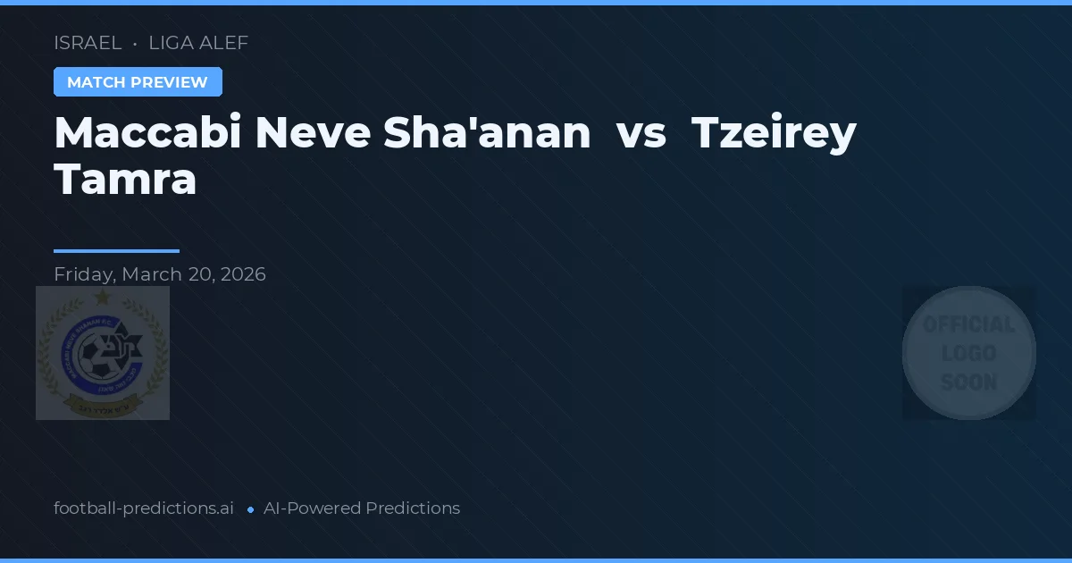 Maccabi Neve Sha'anan vs Tzeirey Tamra — matchtips och förhandstitt