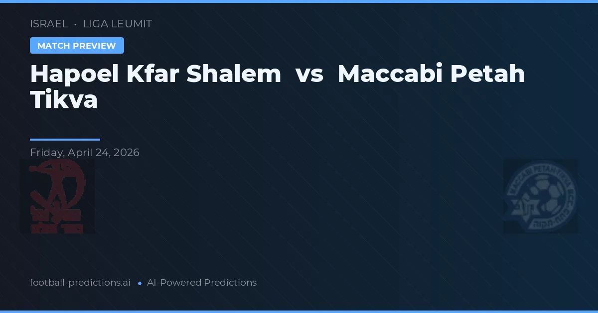Maccabi Petah Tikva vs Hapoel Kfar Shalem — matchtips och förhandstitt