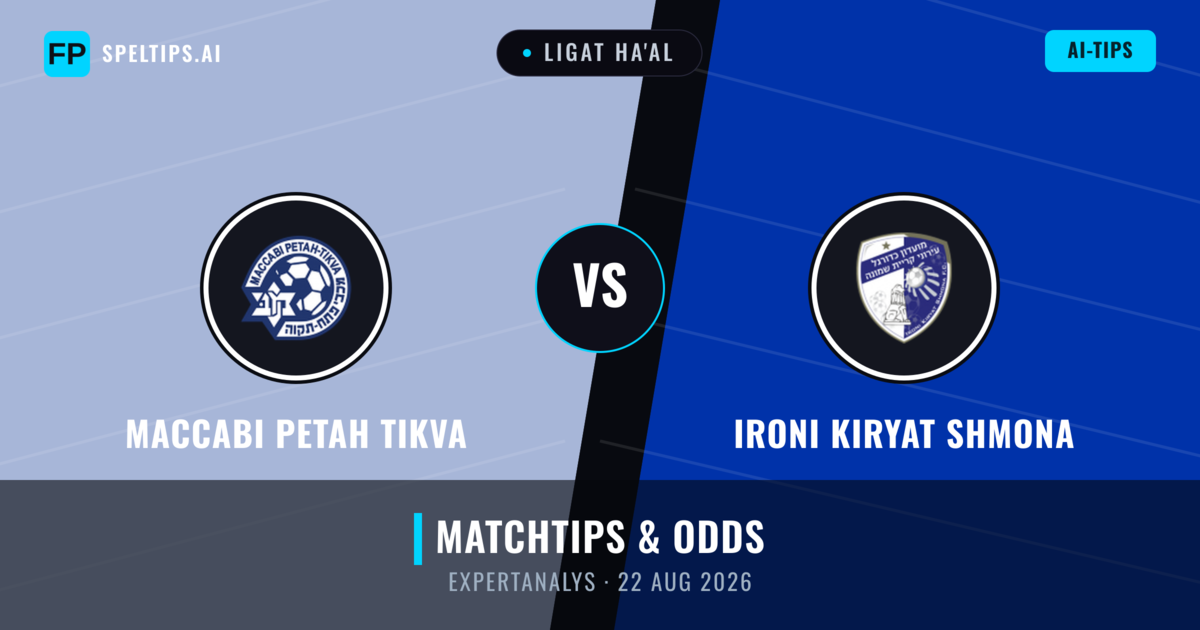 Maccabi Petah Tikva vs Ironi Kiryat Shmona — matchtips och förhandstitt