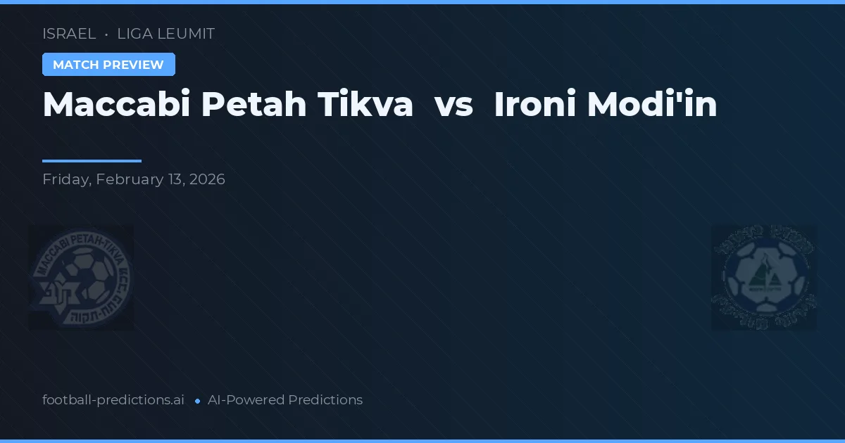 Maccabi Petah Tikva vs Ironi Modi'in — matchtips och förhandstitt