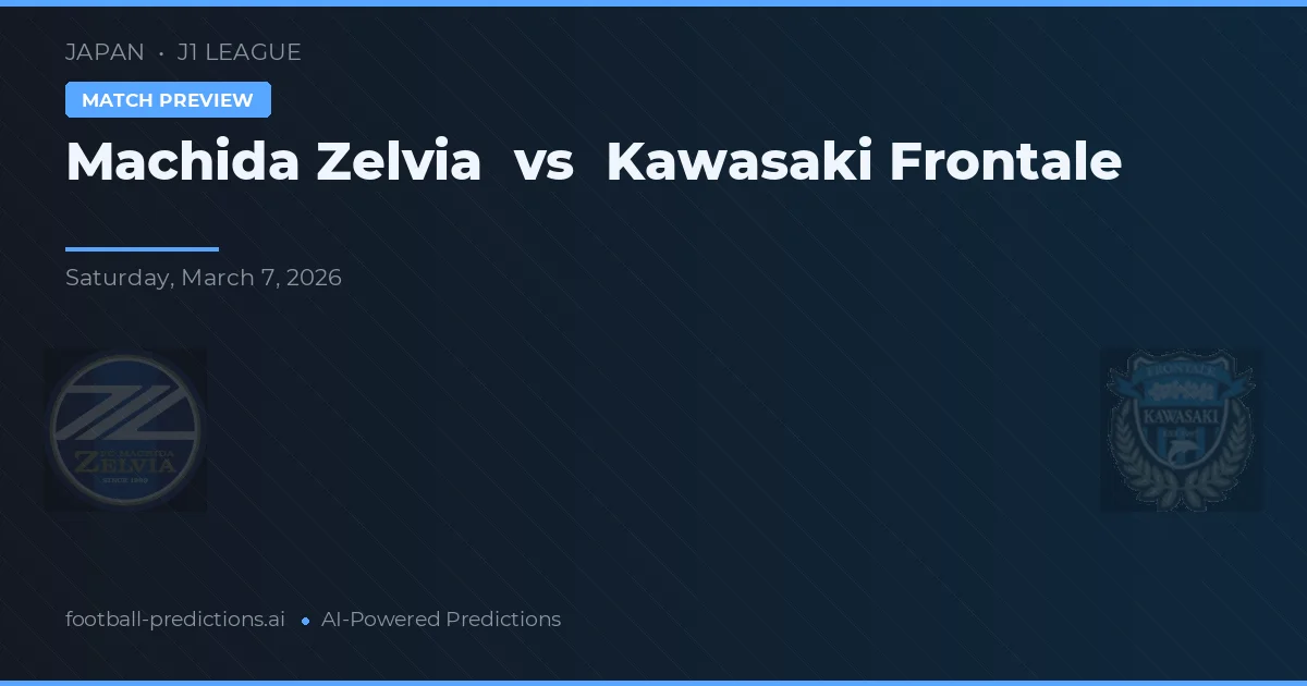 Machida Zelvia vs Kawasaki Frontale — matchtips och förhandstitt
