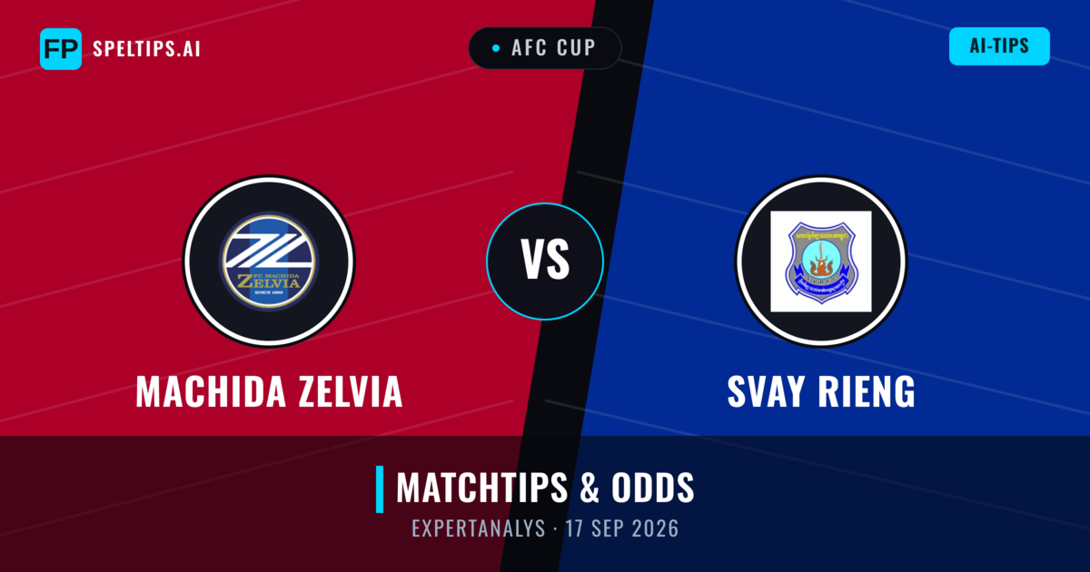 Machida Zelvia vs Svay Rieng — matchtips och förhandstitt
