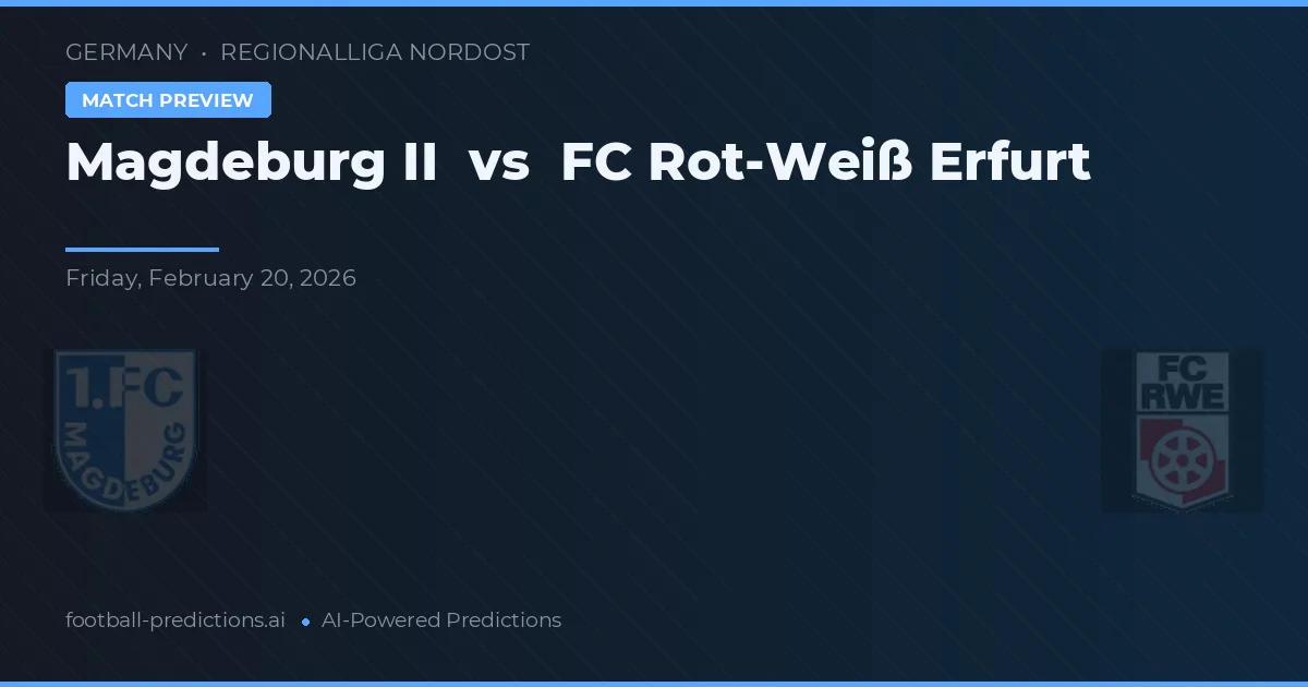 Magdeburg II vs FC Rot-Weiß Erfurt — matchtips och förhandstitt