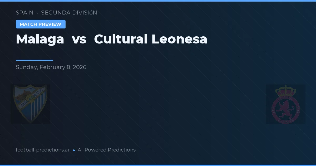 Malaga vs Cultural Leonesa — matchtips och förhandstitt