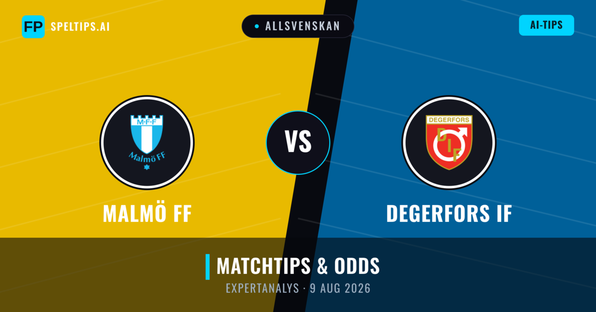 Malmö FF vs Degerfors IF — matchtips och förhandstitt
