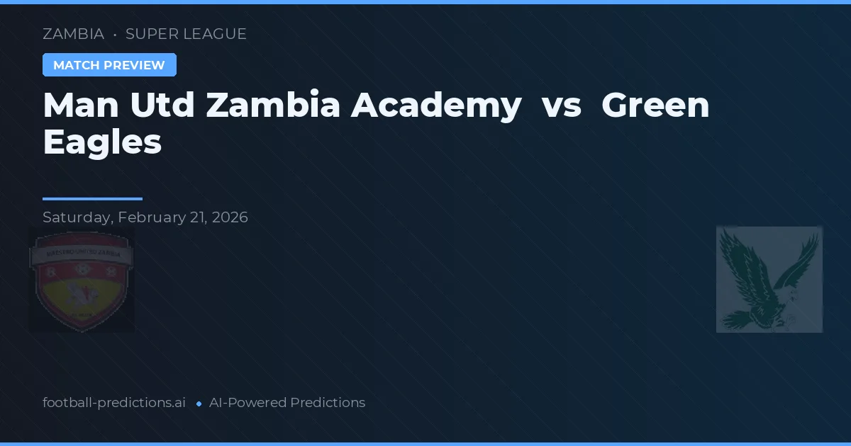 Man Utd Zambia Academy vs Green Eagles — matchtips och förhandstitt