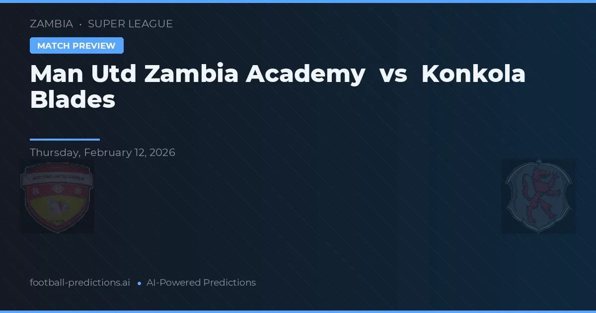 Man Utd Zambia Academy vs Konkola Blades — matchtips och förhandstitt