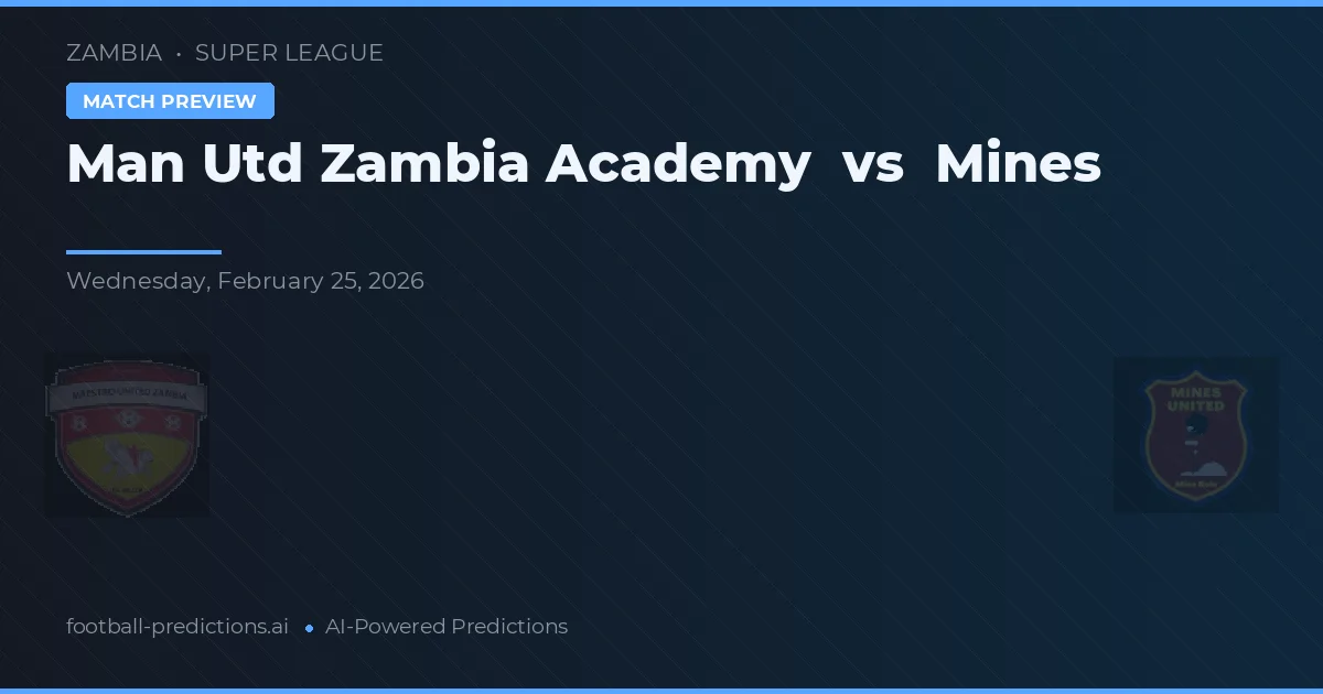 Man Utd Zambia Academy vs Mines — matchtips och förhandstitt