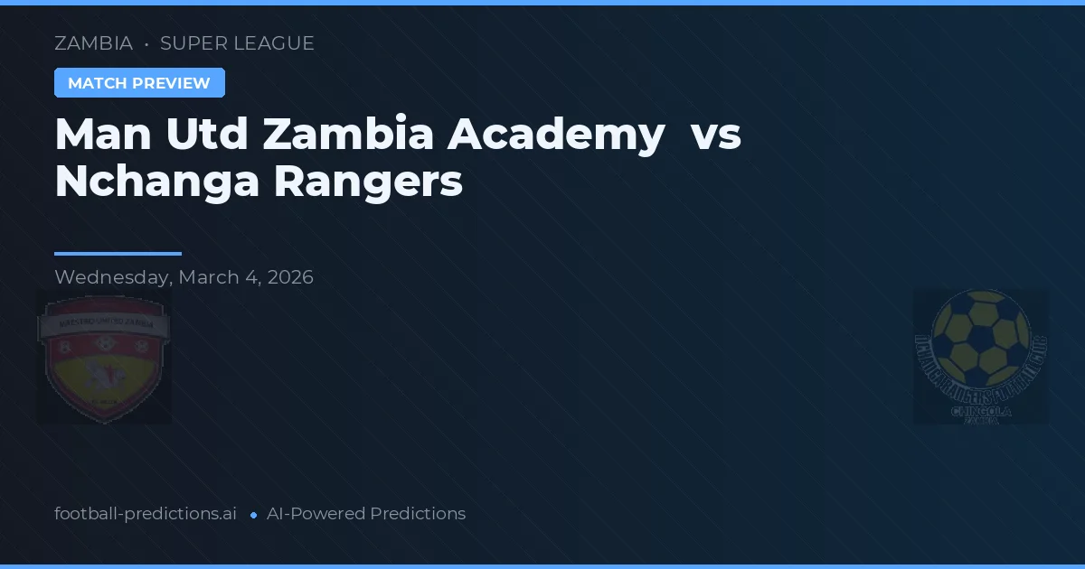 Man Utd Zambia Academy vs Nchanga Rangers — matchtips och förhandstitt