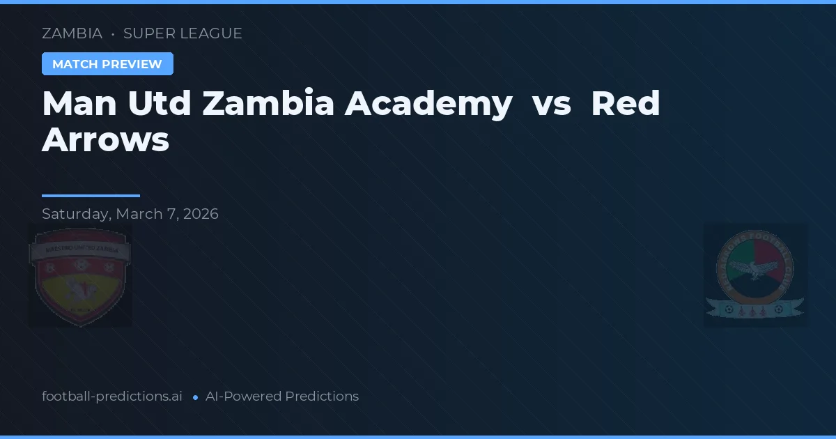 Man Utd Zambia Academy vs Red Arrows — matchtips och förhandstitt
