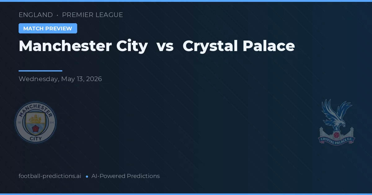Manchester City vs Crystal Palace — matchtips och förhandstitt