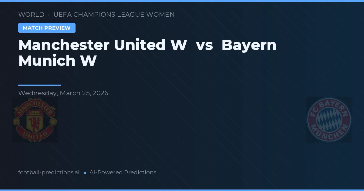 Manchester United Dam vs Bayern München W — matchtips och förhandstitt