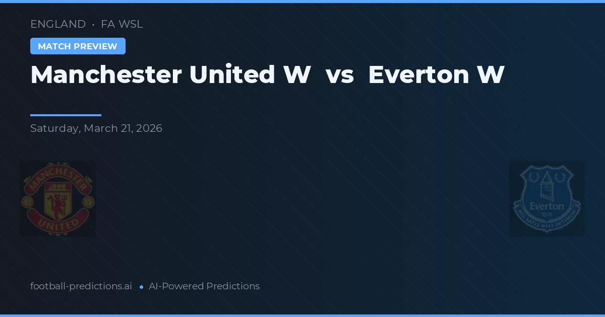 Manchester United Dam vs Everton W — matchtips och förhandstitt