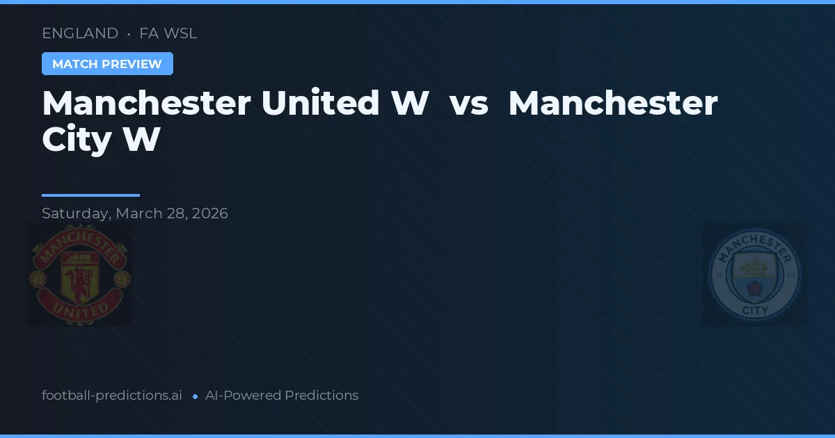 Manchester United Dam vs Manchester City W — matchtips och förhandstitt