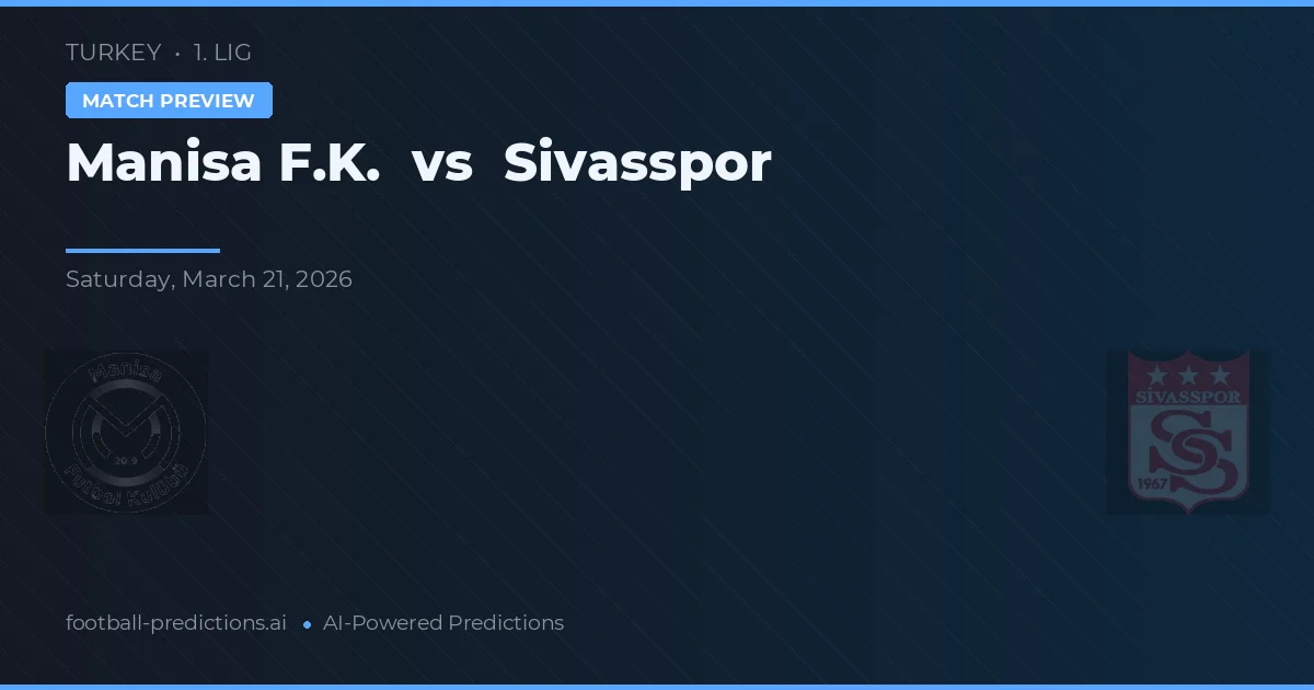 Manisa F.K. vs Sivasspor — matchtips och förhandstitt