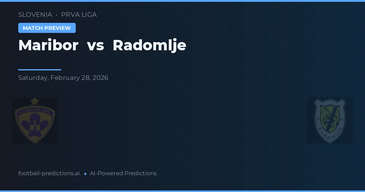 Maribor vs Radomlje — matchtips och förhandstitt