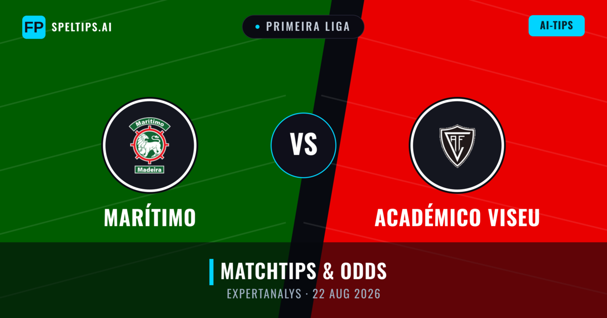 Marítimo vs Académico Viseu — matchtips och förhandstitt