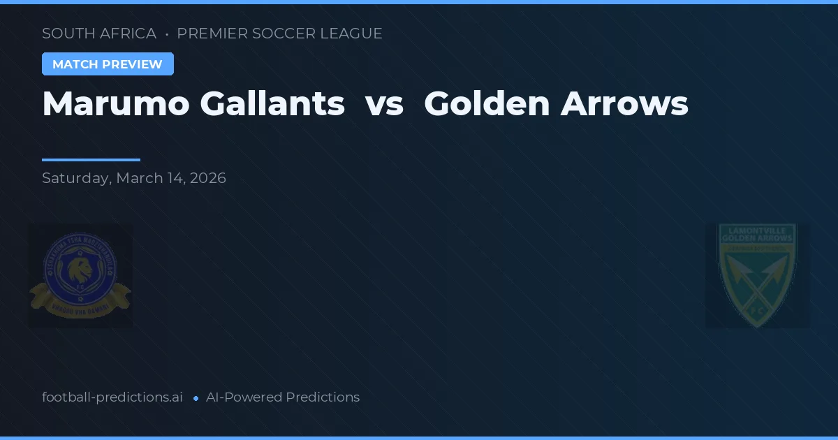 Marumo Gallants vs Golden Arrows — matchtips och förhandstitt