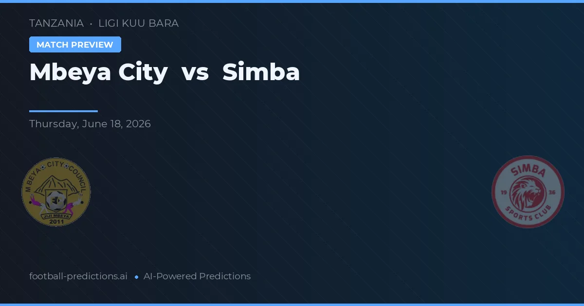 Mbeya City vs Simba — matchtips och förhandstitt