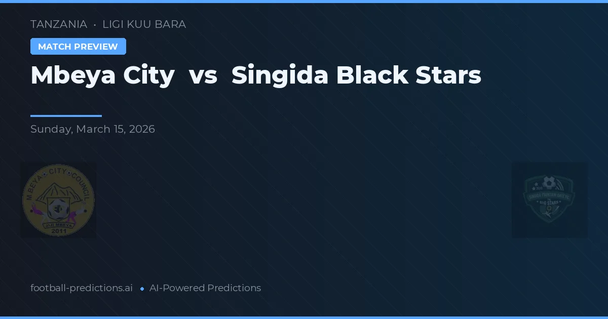Mbeya City vs Singida Black Stars — matchtips och förhandstitt
