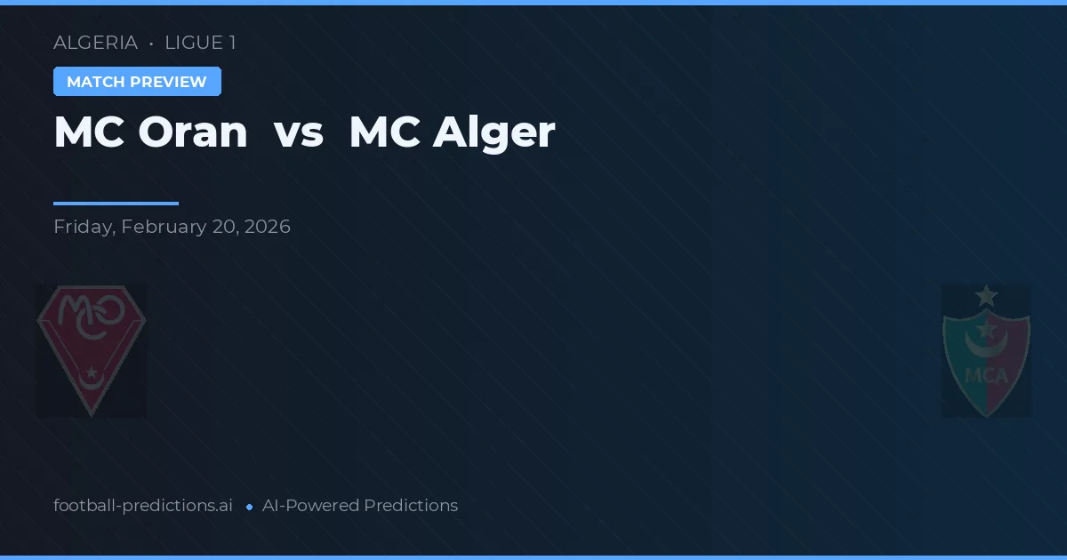 MC Oran vs MC Alger — matchtips och förhandstitt